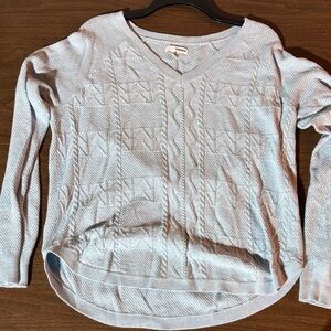Sonoma Women's V-Neck Sweater in Light Gray